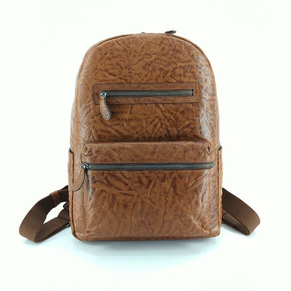 FRYE Backpack Bag Washed Tan Brown Leather Academia School 34DB0524-269 NEW - Picture 1 of 11